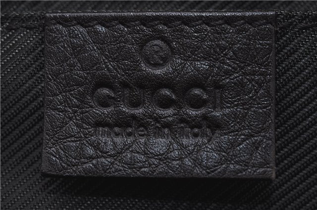 Authentic GUCCI Pouch Purse Leather 256637 Brown J2286