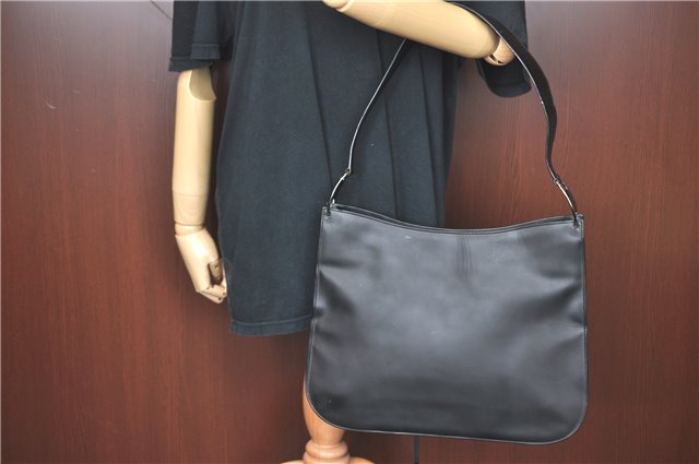 Authentic Salvatore Ferragamo Vara Shoulder Hand Bag Leather Black SF J2287