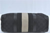 Auth GUCCI Sherry Line Hand Boston Bag GG Canvas Leather 0000851 Black J2288