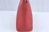 Authentic BURBERRY Vintage Leather Shoulder Hand Bag Purse Red J2289