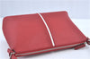Authentic BURBERRY Vintage Leather Shoulder Hand Bag Purse Red J2289