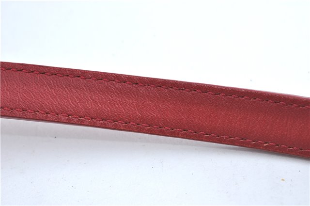 Authentic BURBERRY Vintage Leather Shoulder Hand Bag Purse Red J2289