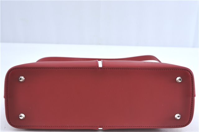 Authentic BURBERRY Vintage Leather Shoulder Hand Bag Purse Red J2289
