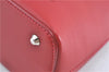 Authentic BURBERRY Vintage Leather Shoulder Hand Bag Purse Red J2289