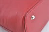 Authentic BURBERRY Vintage Leather Shoulder Hand Bag Purse Red J2289