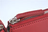 Authentic BURBERRY Vintage Leather Shoulder Hand Bag Purse Red J2289