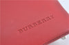 Authentic BURBERRY Vintage Leather Shoulder Hand Bag Purse Red J2289