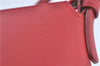 Authentic BURBERRY Vintage Leather Shoulder Hand Bag Purse Red J2289