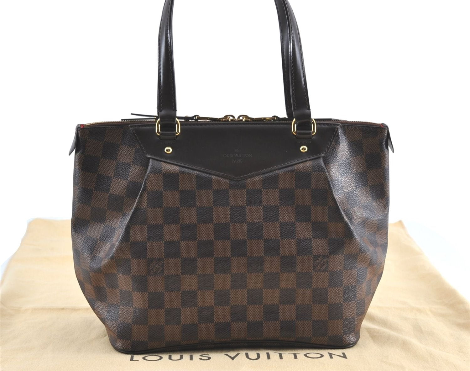 Authentic Louis Vuitton Damier Westminster PM Shoulder Hand Bag N41102 LV J2292