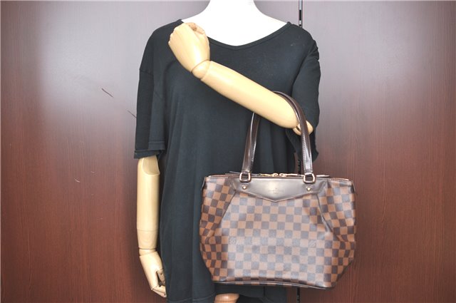 Authentic Louis Vuitton Damier Westminster PM Shoulder Hand Bag N41102 LV J2292