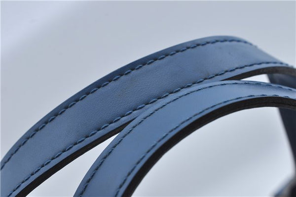 Authentic Louis Vuitton Epi Soufflot Hand Bag Blue M52225 LV J2297