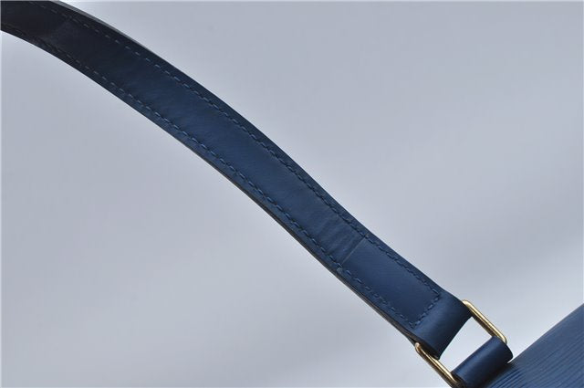 Authentic Louis Vuitton Epi Soufflot Hand Bag Blue M52225 LV J2297