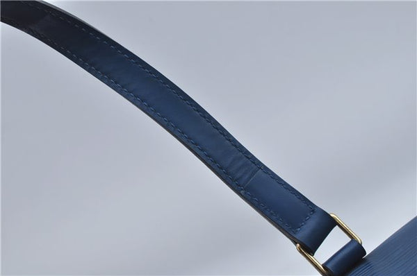 Authentic Louis Vuitton Epi Soufflot Hand Bag Blue M52225 LV J2297