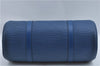Authentic Louis Vuitton Epi Soufflot Hand Bag Blue M52225 LV J2297