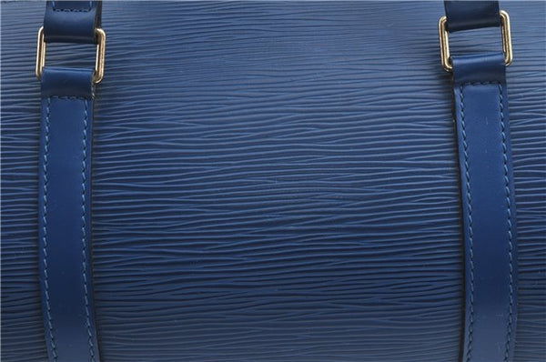 Authentic Louis Vuitton Epi Soufflot Hand Bag Blue M52225 LV J2297