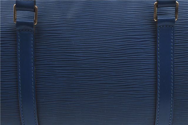 Authentic Louis Vuitton Epi Soufflot Hand Bag Blue M52225 LV J2297
