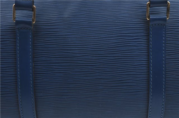 Authentic Louis Vuitton Epi Soufflot Hand Bag Blue M52225 LV J2297