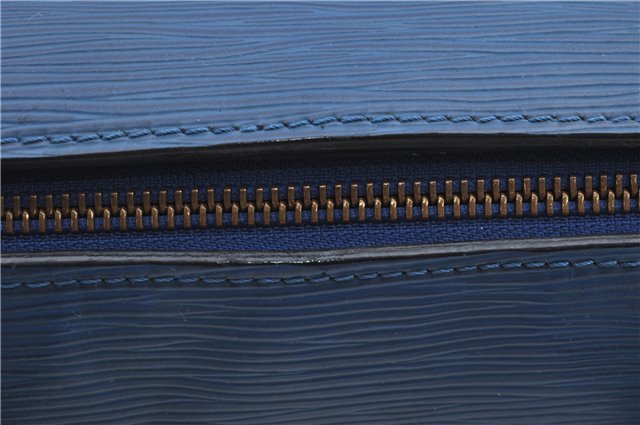 Authentic Louis Vuitton Epi Soufflot Hand Bag Blue M52225 LV J2297