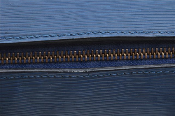 Authentic Louis Vuitton Epi Soufflot Hand Bag Blue M52225 LV J2297