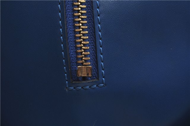 Authentic Louis Vuitton Epi Soufflot Hand Bag Blue M52225 LV J2297