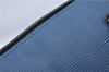 Authentic Louis Vuitton Epi Soufflot Hand Bag Blue M52225 LV J2297