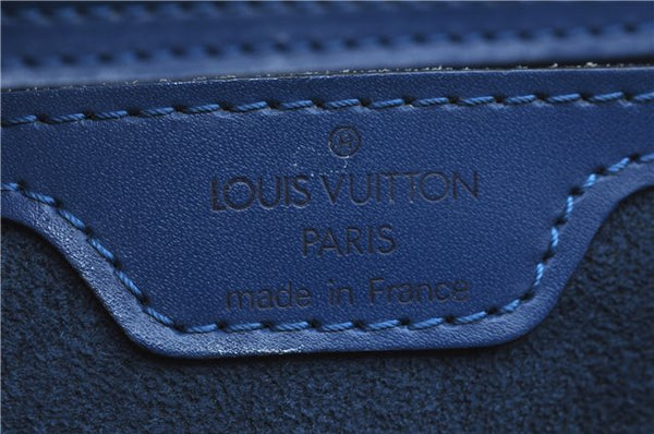 Authentic Louis Vuitton Epi Soufflot Hand Bag Blue M52225 LV J2297