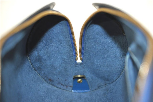 Authentic Louis Vuitton Epi Soufflot Hand Bag Blue M52225 LV J2297