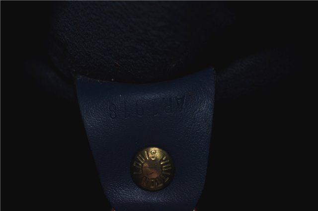 Authentic Louis Vuitton Epi Soufflot Hand Bag Blue M52225 LV J2297