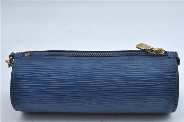 Authentic Louis Vuitton Epi Soufflot Hand Bag Blue M52225 LV J2297