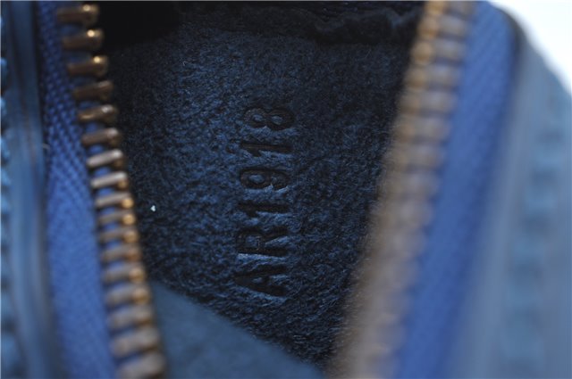 Authentic Louis Vuitton Epi Soufflot Hand Bag Blue M52225 LV J2297