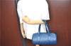 Authentic Louis Vuitton Epi Soufflot Hand Bag Blue M52225 LV J2297