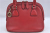 Authentic GUCCI Interlocking G 2Way Shoulder Cross Hand Bag Leather Red J2301