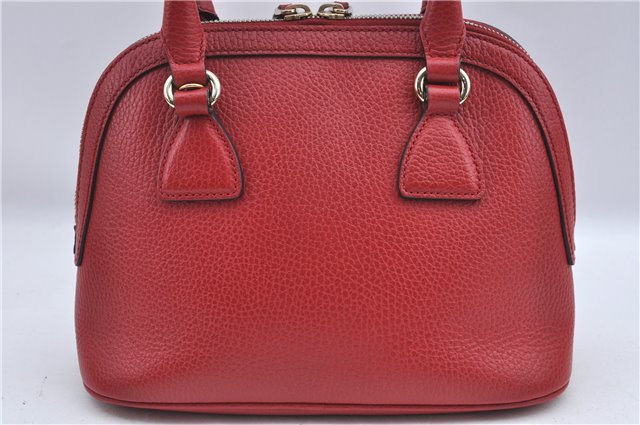 Authentic GUCCI Interlocking G 2Way Shoulder Cross Hand Bag Leather Red J2301
