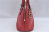 Authentic GUCCI Interlocking G 2Way Shoulder Cross Hand Bag Leather Red J2301