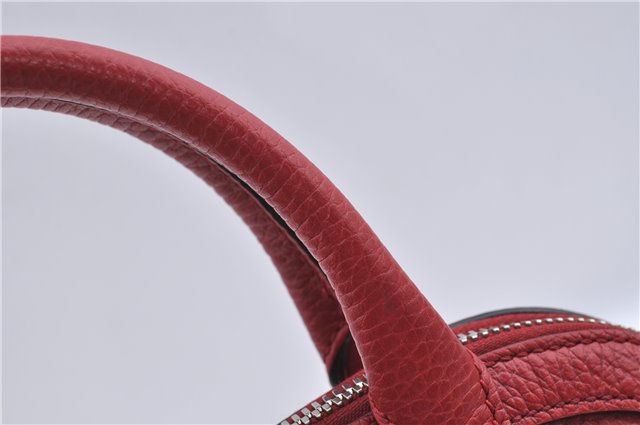 Authentic GUCCI Interlocking G 2Way Shoulder Cross Hand Bag Leather Red J2301