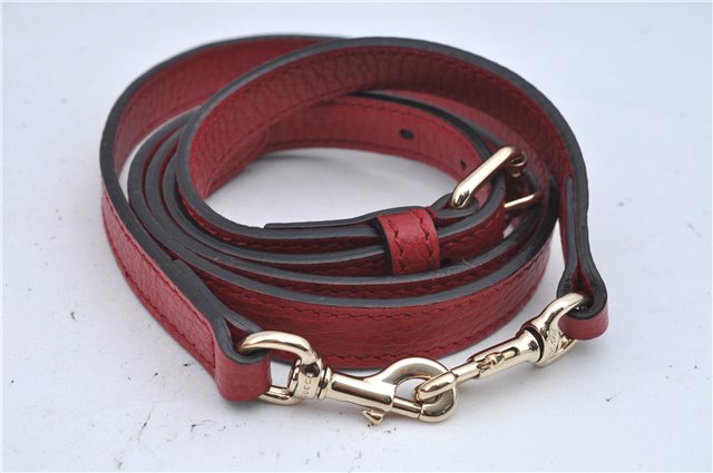 Authentic GUCCI Interlocking G 2Way Shoulder Cross Hand Bag Leather Red J2301