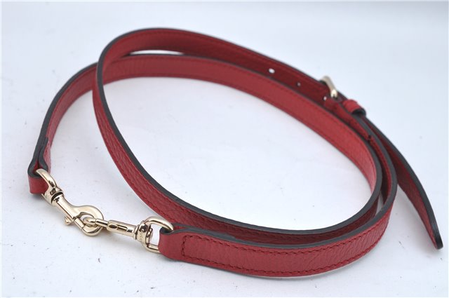 Authentic GUCCI Interlocking G 2Way Shoulder Cross Hand Bag Leather Red J2301