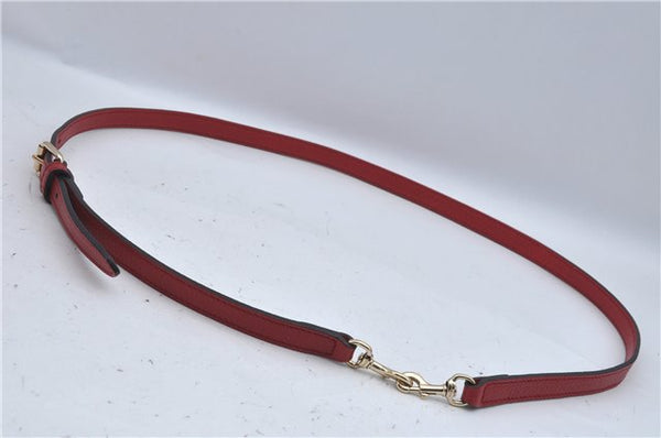 Authentic GUCCI Interlocking G 2Way Shoulder Cross Hand Bag Leather Red J2301
