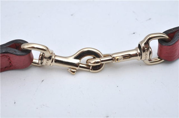 Authentic GUCCI Interlocking G 2Way Shoulder Cross Hand Bag Leather Red J2301