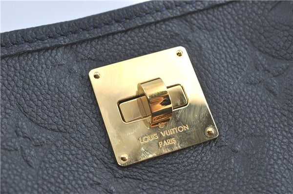 Auth Louis Vuitton Monogram Empreinte Citadine PM Tote Bag Navy M40517 LV J2304