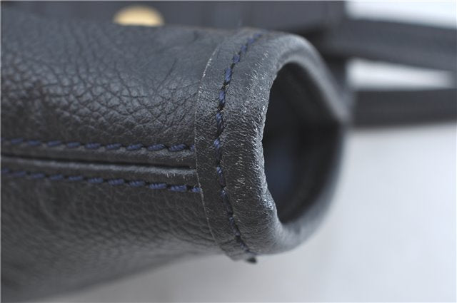 Auth Louis Vuitton Monogram Empreinte Citadine PM Tote Bag Navy M40517 LV J2304