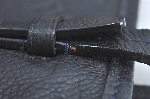 Auth Louis Vuitton Monogram Empreinte Citadine PM Tote Bag Navy M40517 LV J2304