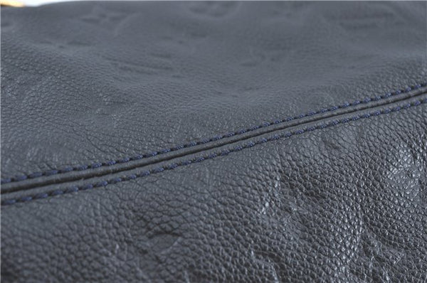 Auth Louis Vuitton Monogram Empreinte Citadine PM Tote Bag Navy M40517 LV J2304