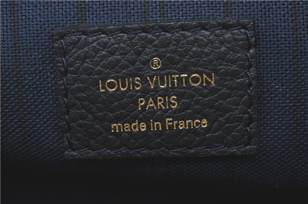 Auth Louis Vuitton Monogram Empreinte Citadine PM Tote Bag Navy M40517 LV J2304