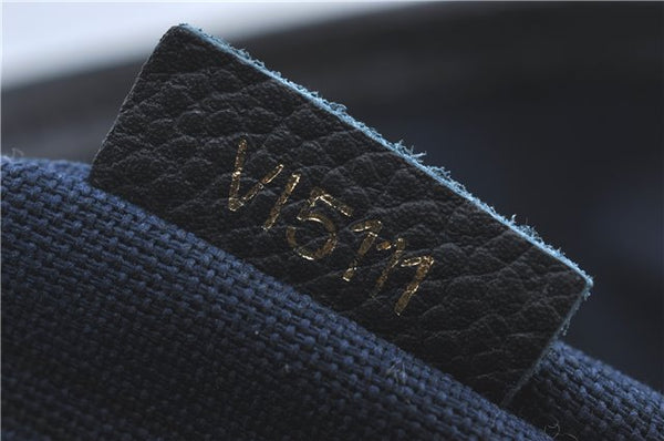 Auth Louis Vuitton Monogram Empreinte Citadine PM Tote Bag Navy M40517 LV J2304