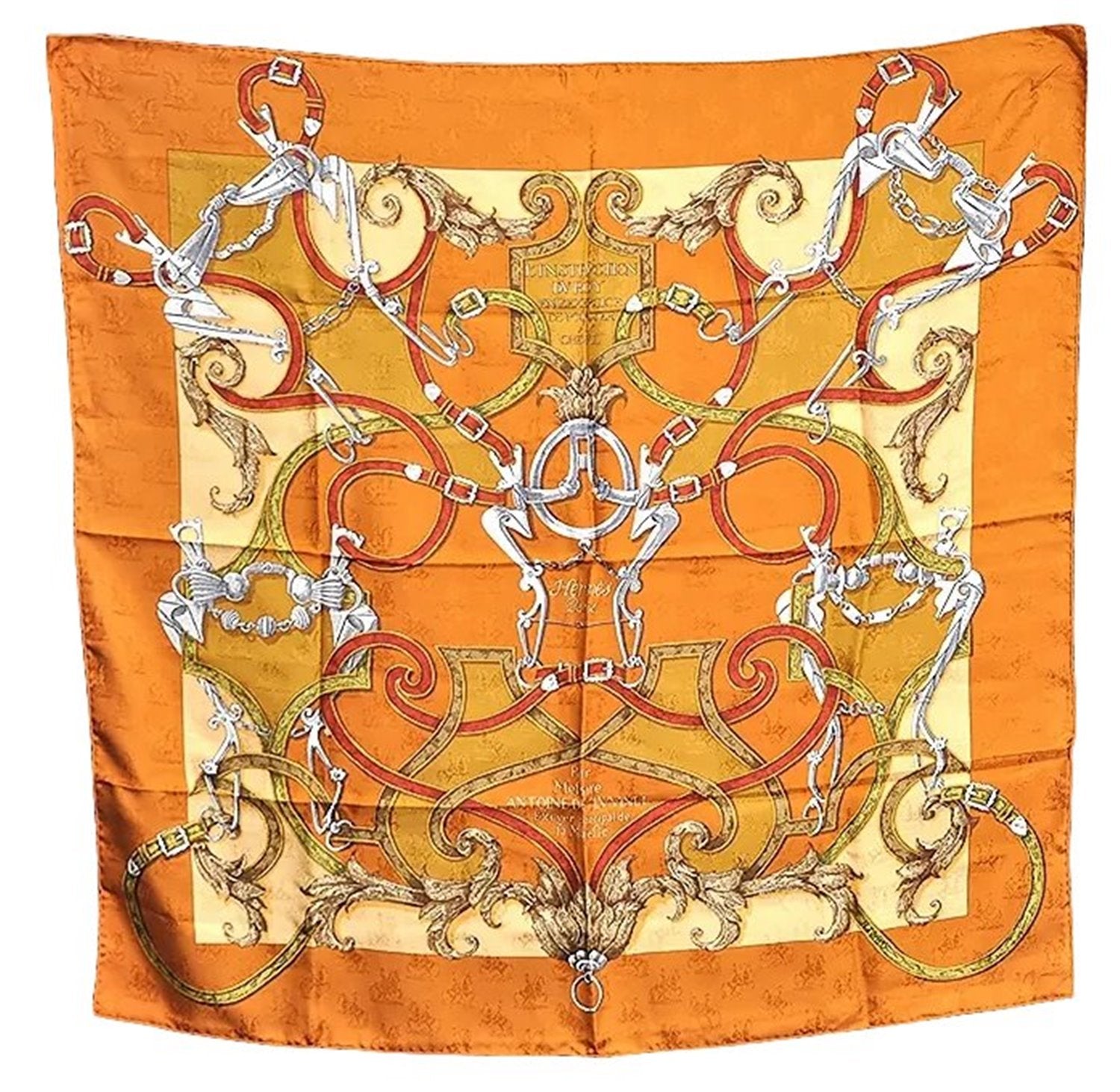 Auth HERMES Carre 90 Scarf 