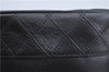 Authentic CHANEL Calf Skin Bicolore CC Logo Vanity Case Bag Black J2307