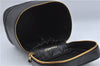 Authentic CHANEL Calf Skin Bicolore CC Logo Vanity Case Bag Black J2307