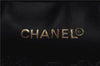 Authentic CHANEL Calf Skin Bicolore CC Logo Vanity Case Bag Black J2307