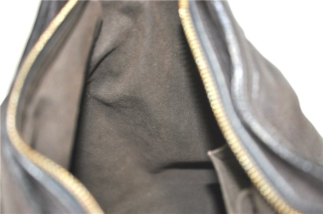 Authentic Louis Vuitton Mahina XS Shoulder Bag Dark Brown M95972 LV J2308